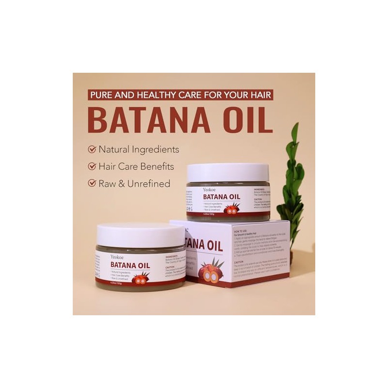 Aceite de Batana para el cabello, puro y natural, crudo
