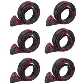 6Pcs Fishing Braided Mesh Rod Sleeve Elastic Fish Rod Sock Pole Protector Fish Tackle Protective Bag Spinning Fishing Sleeve Tool
