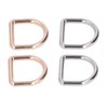 120Pcs Metal D Rings Seamless Interface Strong Load Bearing Gold