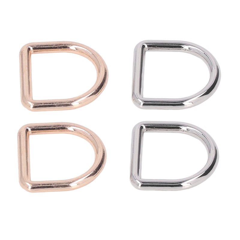 120Pcs Metal D Rings Seamless Interface Strong Load Bearing Gold