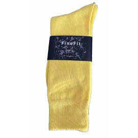 FineFit Cotton Comfort Sock Size 10-13 Yellow