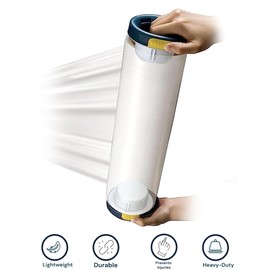 MDJ by Excell Stretch Wrap Film Dispenser with a Brake, Hand Saver for Easy Pallet Packaging, Wrap Handle for Shrink Film Packing, Moving, E-Commerce, Factory & Warehouse, Fits Any 3" Core Film