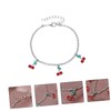 SHOWERORO 1pc Rhinestone Cherry Anklet fruit charm bracelet anklets for