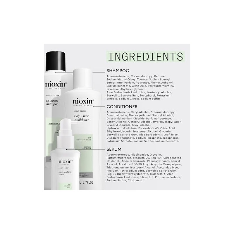 Nioxin Scalp Relief System Kit for Sensitive, Dry & Itchy