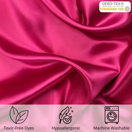 Celestial Silk 100% Pure Mulberry Silk Pillowcase Premium 25 Momme for Hair and Skin, Hypoallergenic Charmeuse Silk Weave on Both Sides - Envelope Closure (Queen, Hot Pink)