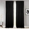 StangH Black Velvet Curtains 84 Inches - Living Room Blackout Curtains Thermal Insualted Window Drapes for Studio Room / Bedroom, Black, 52 x 84 inches Long, Set of 2