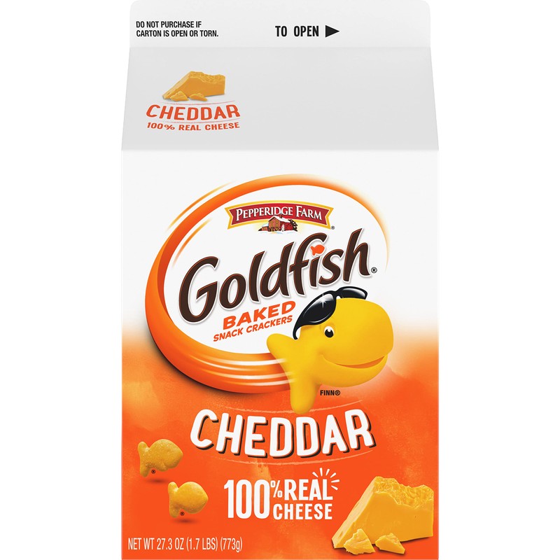Goldfish Cheddar Cheese Crackers, 27.3 oz Carton