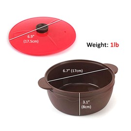 Microwave Silicone Food Steamer with Handle & Lid | Microwave, Dishwasher & Oven Safe up to 482 °F | BPA Free, 100% Toxic Free, Easy to Clean | Made in Korea (40.6 Fl Oz (1.2L, 5 Cups), Colored Lid)