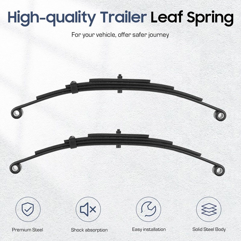 Trailer Leaf Spring, 4 Leaf 2500lb Double Eye Leaf Springs