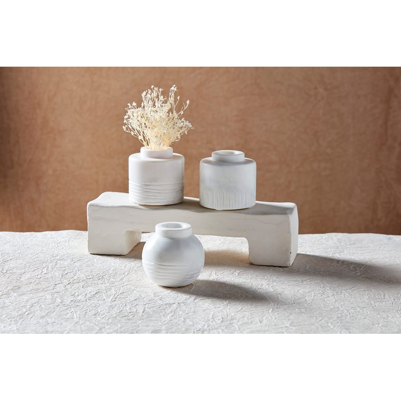 Mud Pie Marble Bud Vase, Round