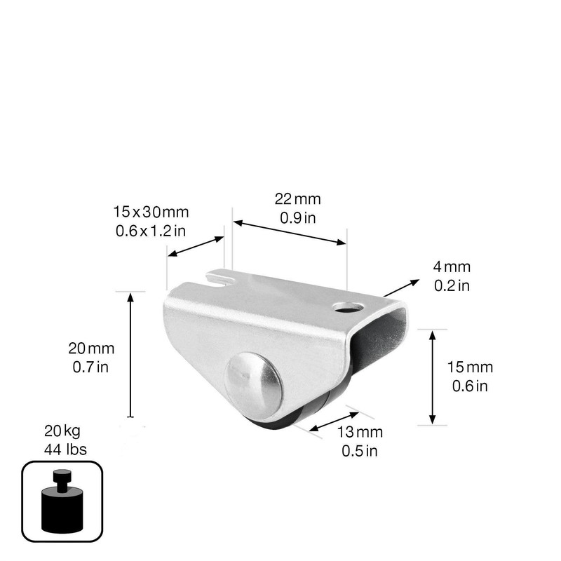 WAGNER Designer 01005401 Furniture Castor / Fixed Castor - Diameter