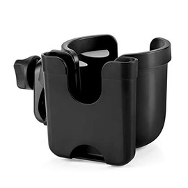 Accmor Stroller Cup Holder with Phone Holder, Bike Cup Holder, Universal Cup Holder for Uppababy Nuna Doona Strollers, 2-in-1 Cup Holder for Walker, W