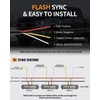 OFFKAT Sync Feature Ultra Slim 12-LED Surface Mount Flashing Strobe