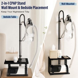 2-Tier CPAP Hose Holder for Bed,Desktop & Wall Stand for ResMed AirSense 11