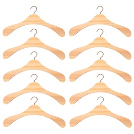 ibasenice Doll Clothes Hangers Miniature Clothes Hangers Pack of 10 Wooden Hangers Bjd Dolls Clothes Hanger Wooden Clothes Hanger Doll Accessories Clothes Hanger Doll Clothes Hanger Made of Wood (15