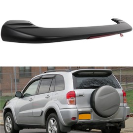 ECCPP Rear Roof Window Spoiler Wing with 3rd Brake Light ABS fit for 2001-2005 For Toyota For RAV4 Roof Spoiler Matte Black Rear Roof Spoiler