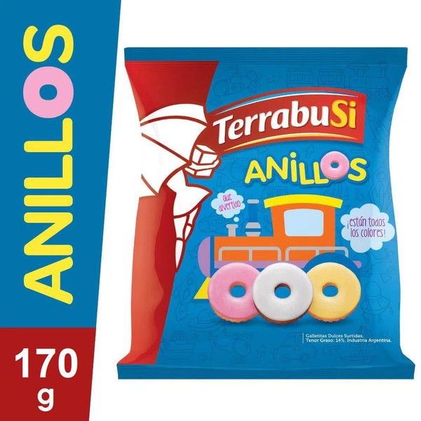 Terrabusi Anillos Terrabusi Galletitas Sweet Ring Cookies, 170 g / 5.99 oz (pack of 3)