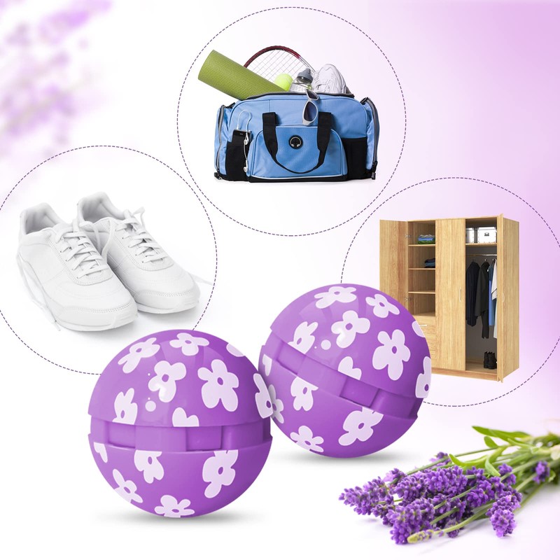 SCENTORINI SCENTORINI Shoe Deodorizer Balls, Lavender Scented Deodorizing Balls for