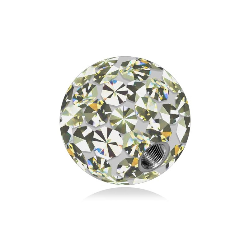 Soul-Cats® Piercing Ball, Screw-On Replacement Ball - Crystal Gel Epoxy
