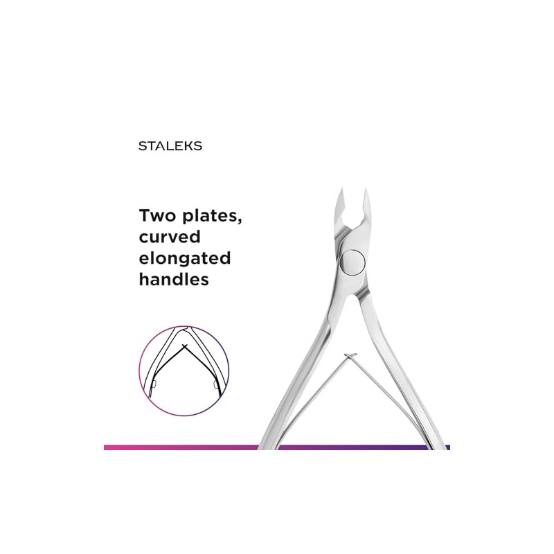 STALEKS Pro Expert NE-80-6 - Pinzas para cutículas (6 mm)