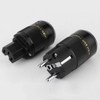 P078ER 1 Pair HiFi Schuko Plug AC 16A 250V Rhodium-Plated