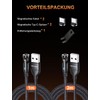 VAFOTON 9Pin Magnet Ladekabel (2Pack 2m+1m), 540 Grad USB Magnetisches