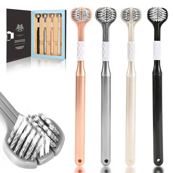 Mluyeri 4-Pack Medium Toothbrush Set, Bulk Toothbrushes for Kids Travel,