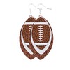 Lightweight Glitter Leather Football Earrings Multilayer Leather Football Baseball Drop