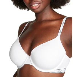 Victoria's Secret Pink Wear Everywhere T-Shirt Lightly Lined Bra, Smooth, Bras for Women, Optic White Logo, 36C
