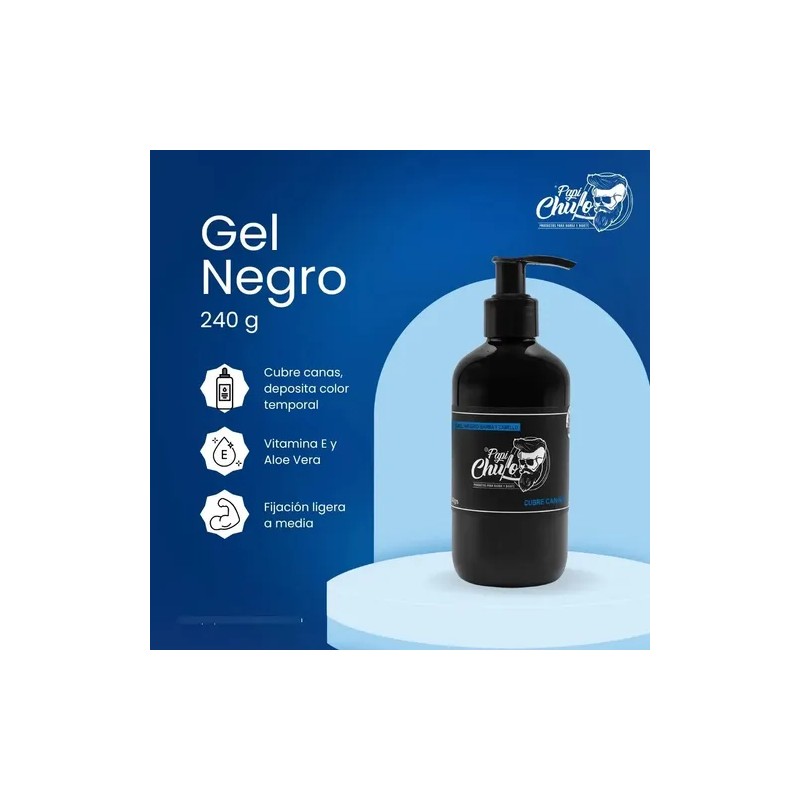 Gel Negro Papichulo Barber 240g
