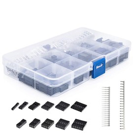 Gasea 620pcs 25.4mm Pitch Housing Dupont Connector Coupling Coupling Male/Female Crimp Pins Adapter Assortment Pin and Pin Pitch: JST SM 1/2/3/4/5/6 Pins, 18-26AWG