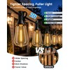 TONGZESS 60FT(50+10) String Lights Outdoor, 2FT Bulb Spacing, Waterproof Shatterproof
