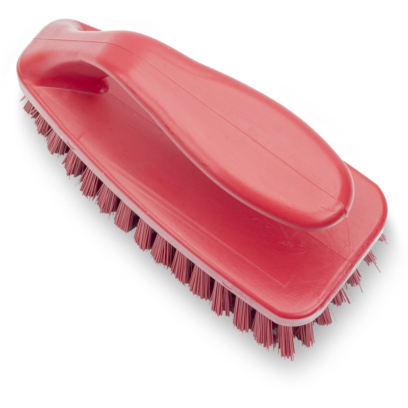 SPARTA Scrub Brush with Iron Shaped Handle and Stiff Bristles,