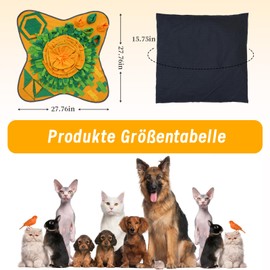 HDOELGP Durable Dog Nose Pads Washable Promotes Natural Foraging and Sniffing Pet Puzzle Activity Mats Mentally Stimulating Toy for Dogs, Cats and Rabbits Orange