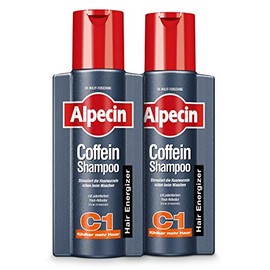 Alpecin C1 Caffeine Shampoo, 2 x 250 ml, Against Hereditary Hair Loss, Noticeably More Hair, Strengthens Hair Roots and Improves Hair Growth, Hair Care for Men, Made in Germany