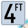 OCQOTAT 4FT Pool Depth Markers, 6x6 Inch Professional Grade Vinyl