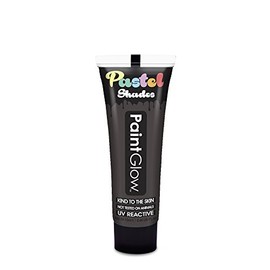 PaintGlow, Neon UV Face & Body Paint, Pastel Colours, Black, 13ml