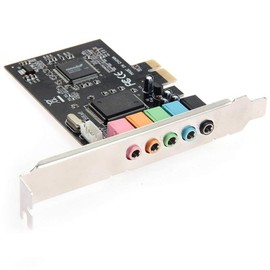 PCI-E Audio Sound Card, 5.1 Channel Sound Card, CMI8738 Audio Chip Surround Sound Card, 6 Channels Desktop Stereo Sound Card for WIN2000 / for XP/for VISTA/for Win7 / 8/10 Linux