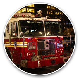 2 x 30cmVinyl Stickers - New York Fire Engine USA Decals for Car Van Luggage Scrap Book Fridge #14548