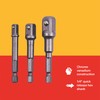 Amtech I5700 Socket Driver Set, Hex Extension Adapter, 3 Piece