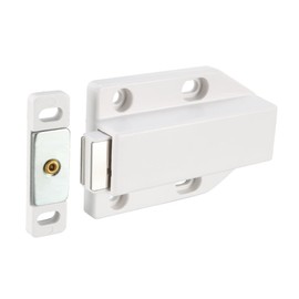 Sourcingmap Magnetic Touch Catch Latch Push to Open ABS White for Large Door