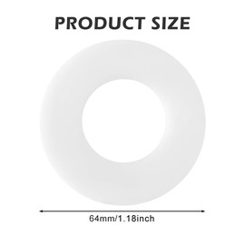 3-Pack Clear Flush Valve Seal for Ideal Standard - Toilet Cistern Diaphragm Base Sealing Washer Replacement