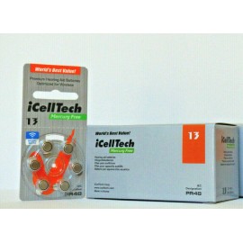 iCellTech Size 13 Hearing Aid Batteries (60 Cells)  Expires Nov.2026