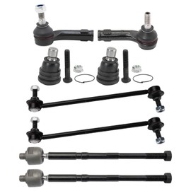 TRQ Front Steering & Suspension Kit Ball Joint Sway Bar Stabilizer Link Tie Rod Compatible with 2011-2018 Ford Fiesta
