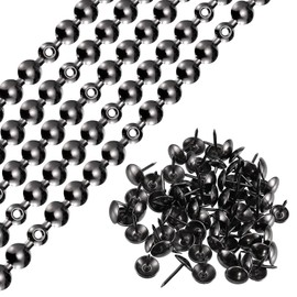 QUARKZMAN Upholstery Pins Strips 1 Metre Shiny Decorative Nails Trim for Sofa Headboard Chair Furniture with Upholstery Nails (11 mm Grey)