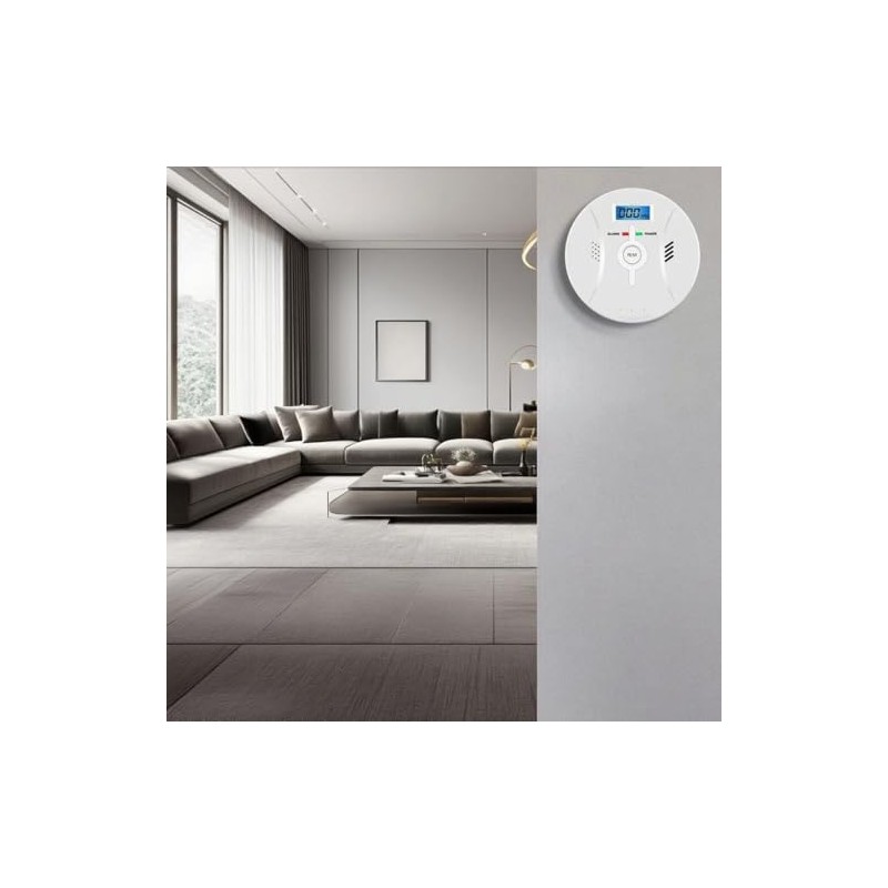Advanced Carbon Monoxide Detector with LCD Display for Room &