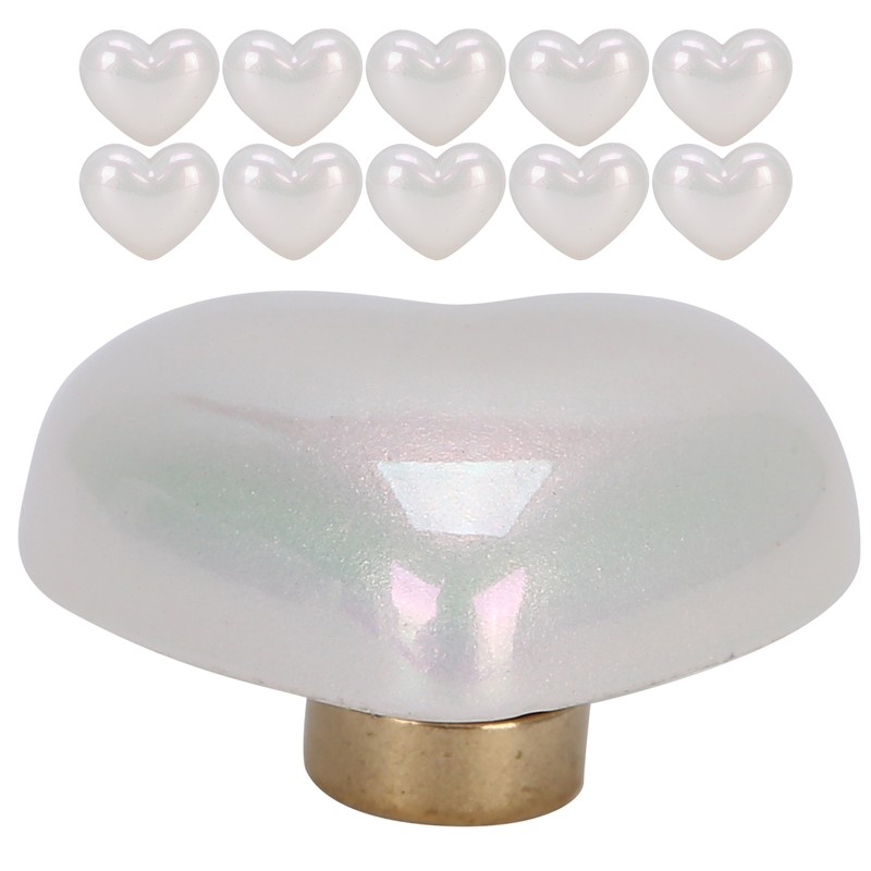 10pcs Heart Beads Imitation Pearls Beads Nail Art Decoration DIY