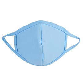 G-TUFF Face Mask Protective Mask Face and Mouth Covering. Reusable and Washable Fashion Outdoor Unisex Mask. Anti dust Mask. 2 Layer Single Jersey - Light Blue