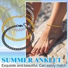 Richstee Anklet for Women Summer Anklet Curb Chain Figaro Chain