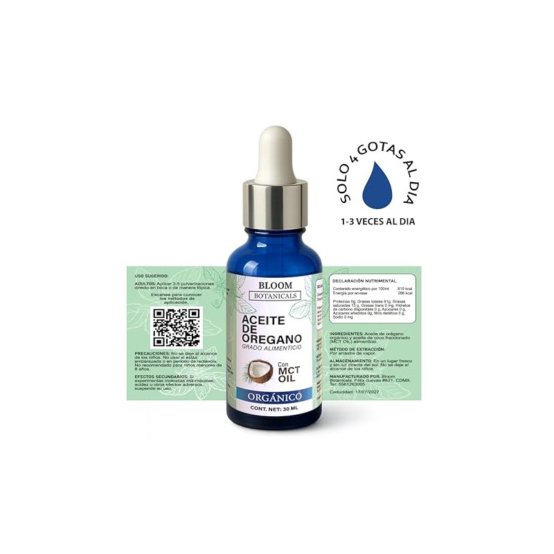 Aceite de orégano con coco (Orégano coco 30 ml)